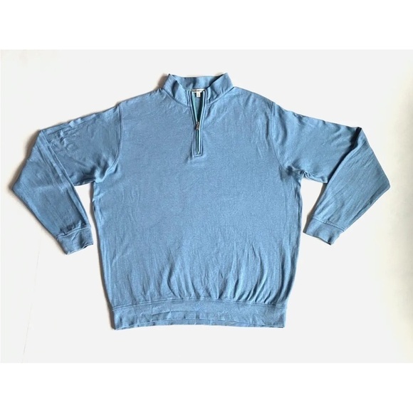 Peter Millar Other - PETER Millar 1/4 Zip Pullover Blue Sweater Golf Mock Neck Mens XL
